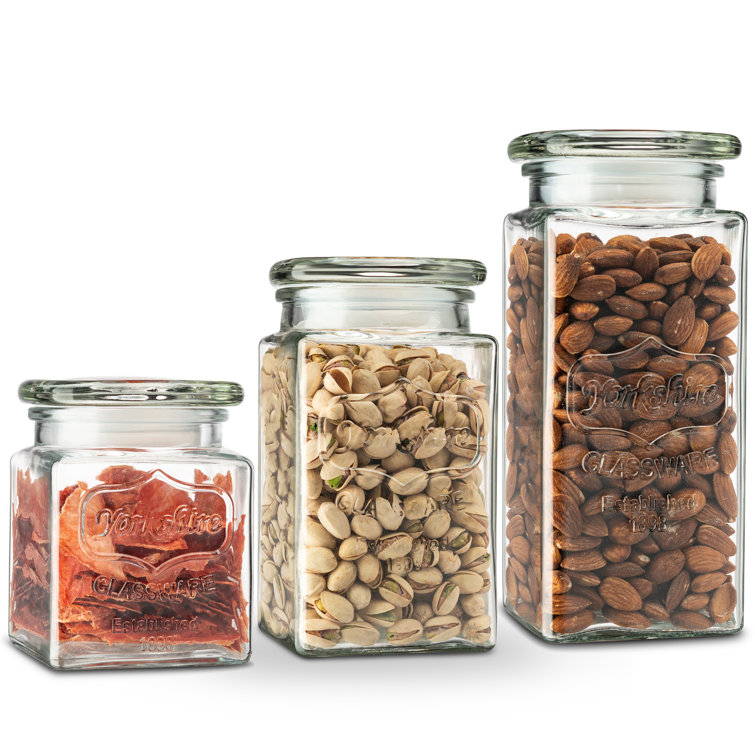 Prep & Savour Kitchen 3 Piece Storage Jar Set & Reviews Wayfair